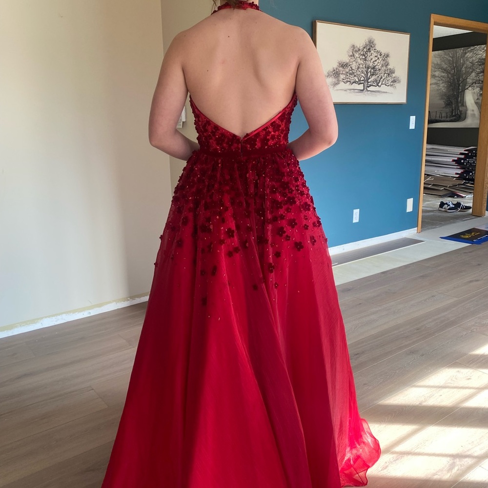 Red Mac Duggal Ball Gown - Picture 2 of 2